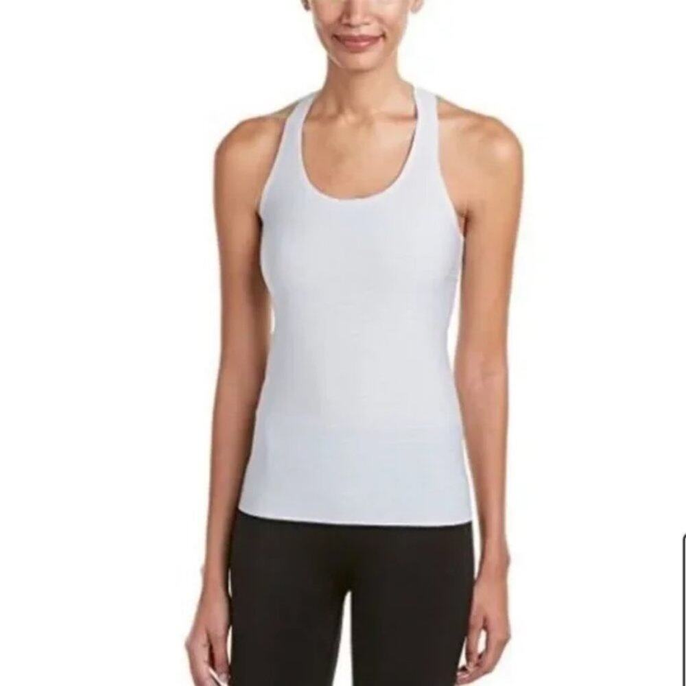 Spanx Crystal Gray Perforated Racerback Lightweight Tank Top Size Medium
